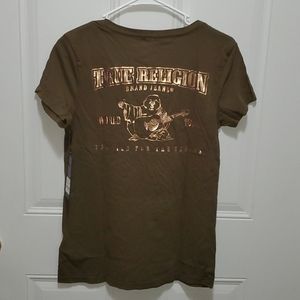 NWT olive green classic v-neck from True Religion